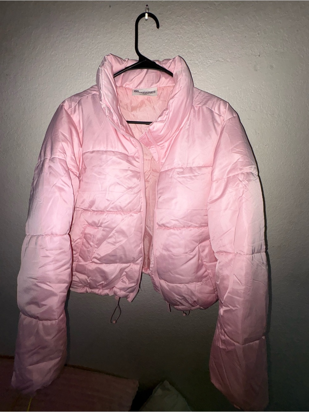 No Boundaries Light Pink Quilted Puffer Jacket